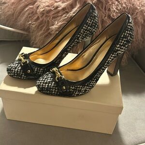 Coach tweed heels nwb